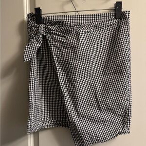 Soprano Black and White Checkered Mini Skirt